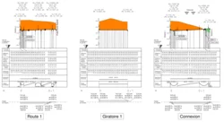 Roundabout elevation plan showing the earthworks